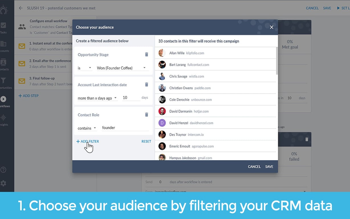 Salesflare CRM preview