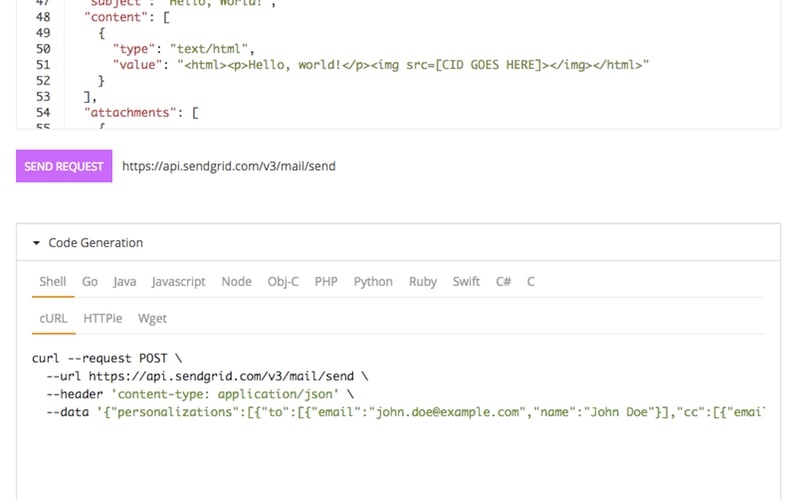 SendGrid screenshot 1
