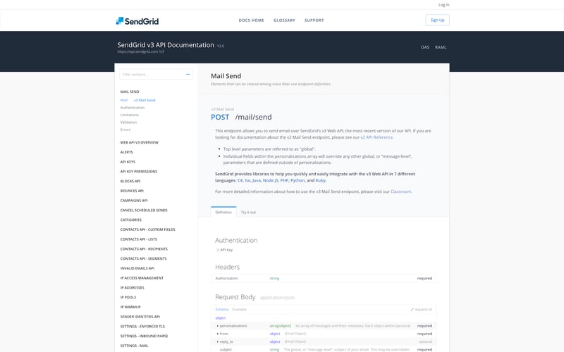 SendGrid screenshot 2