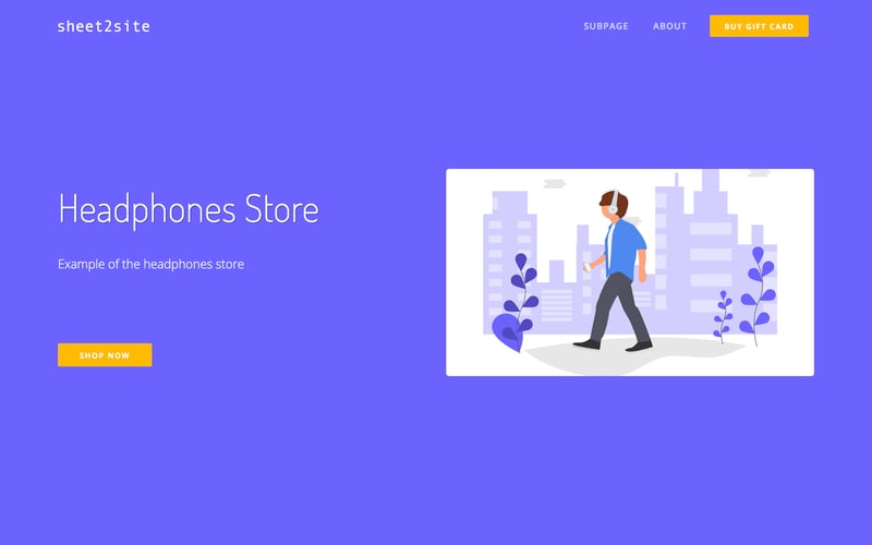 Sheet2Site screenshot 2