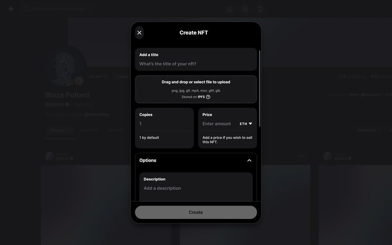 Showtime Gasless NFT Marketplace screenshot 1