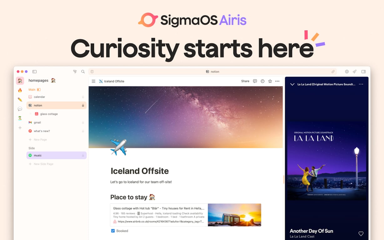 SigmaOS Browser preview