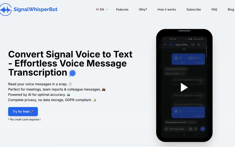 SignalWhisperBot screenshot 1