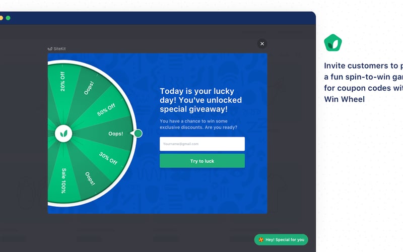 SiteKit - Promotion Bar & Popup screenshot 1