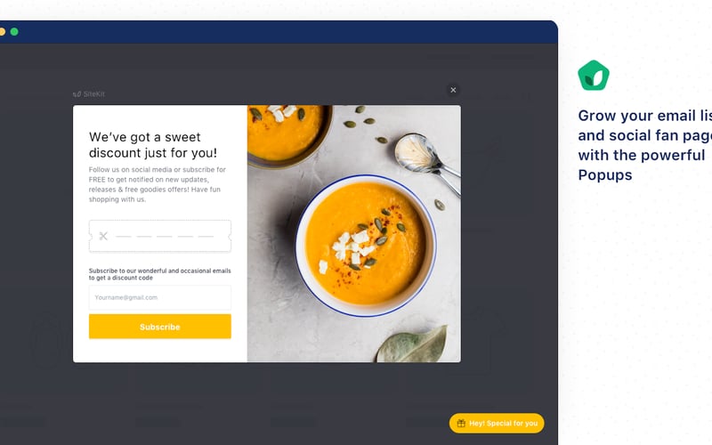 SiteKit - Promotion Bar & Popup screenshot 2