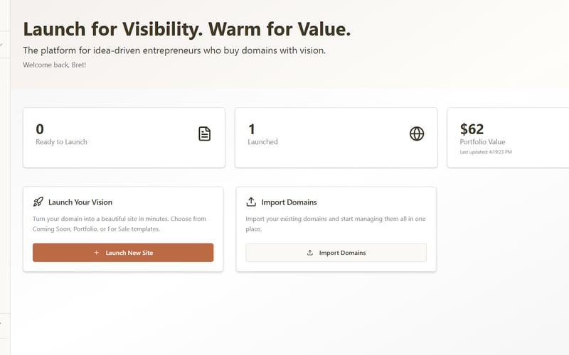 SiteWarming screenshot 1