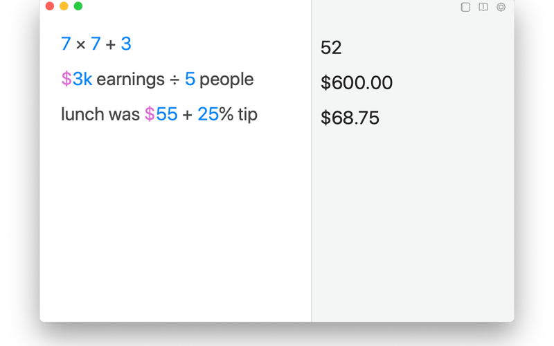 Soulver screenshot 1