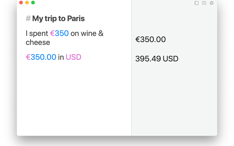 Soulver screenshot 2