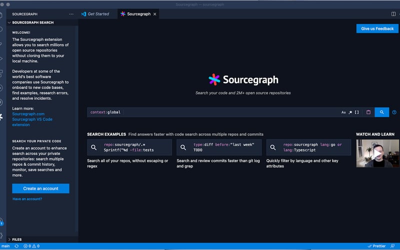 Sourcegraph for VS Code screenshot 1