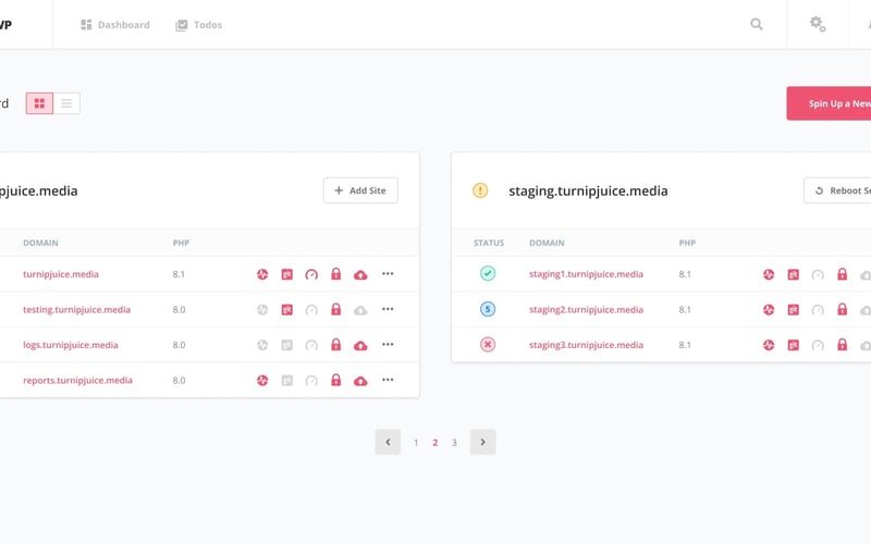 SpinupWP screenshot 1