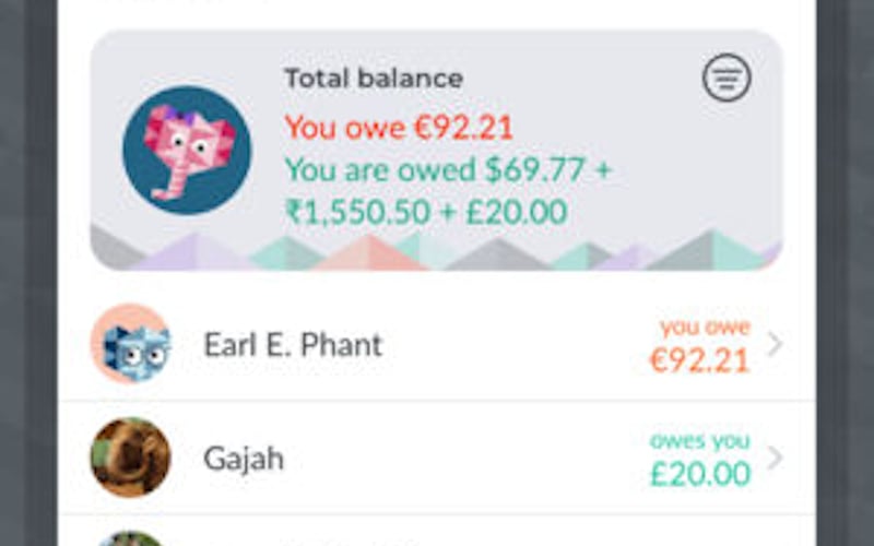 Splitwise screenshot 1