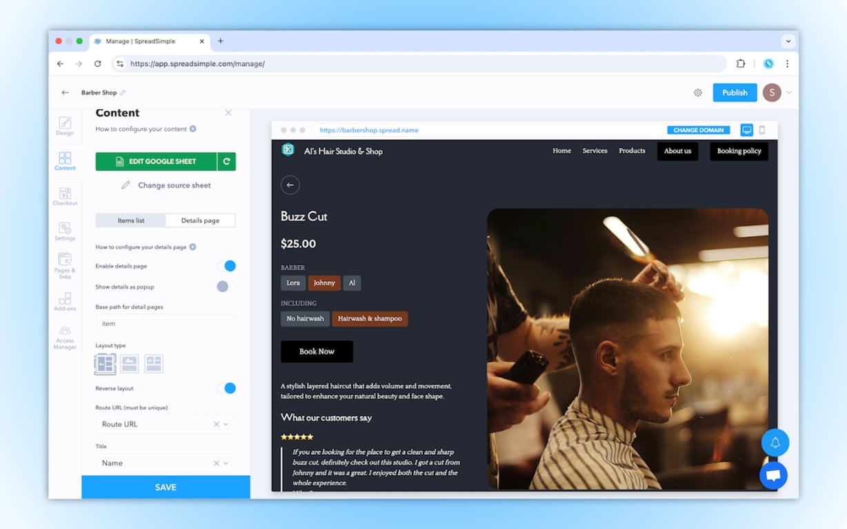 SpreadSimple preview