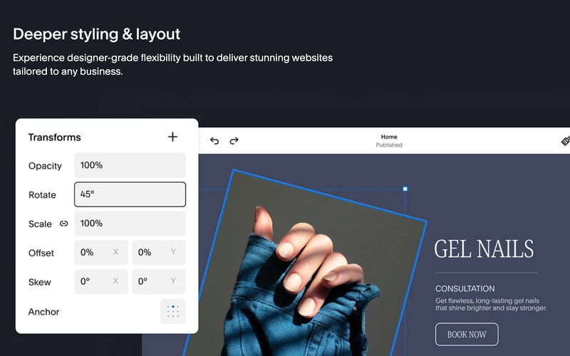 Squarespace screenshot 3