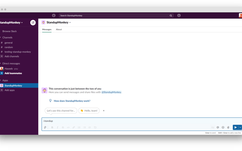 StandupMonkey screenshot 2