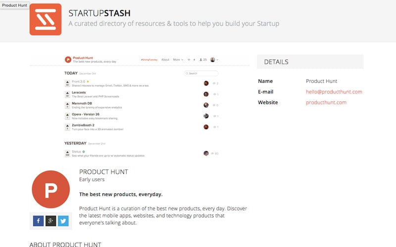 Startup Stash screenshot 1