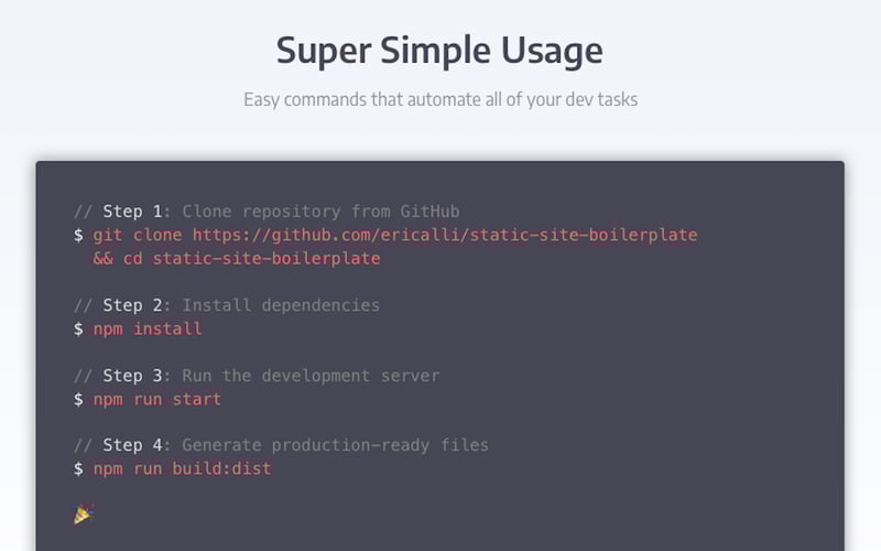 Static Site Boilerplate screenshot 3