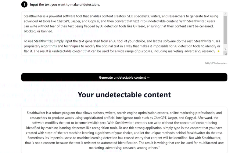 StealthWriter screenshot 1