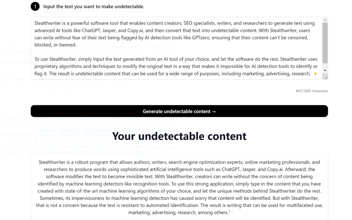 StealthWriter preview