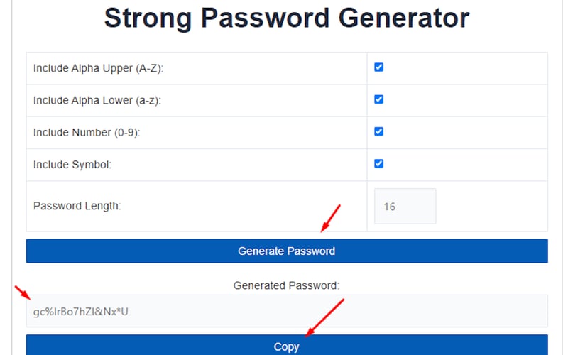 Strong Password Generator screenshot 2