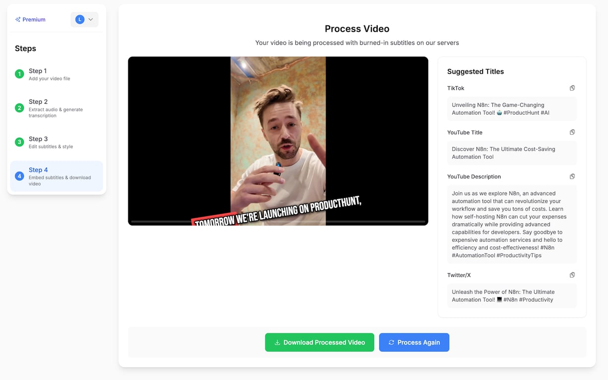 SubtitlesFast preview