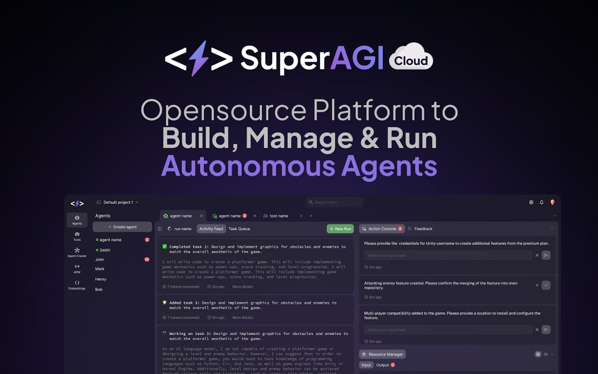 SuperAGI Cloud preview