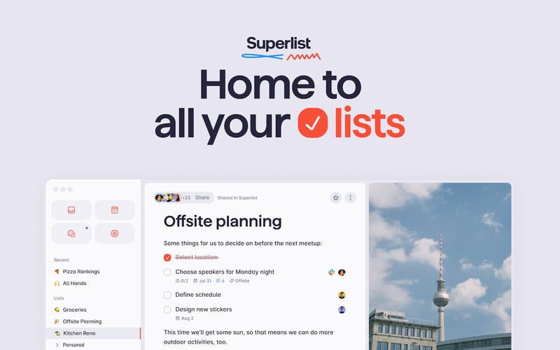 Superlist screenshot 1