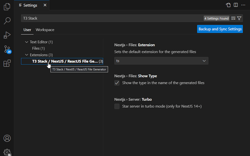 T3 Stack, Next and React File Generator screenshot 2