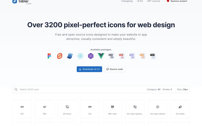 Tabler Icons screenshot 1