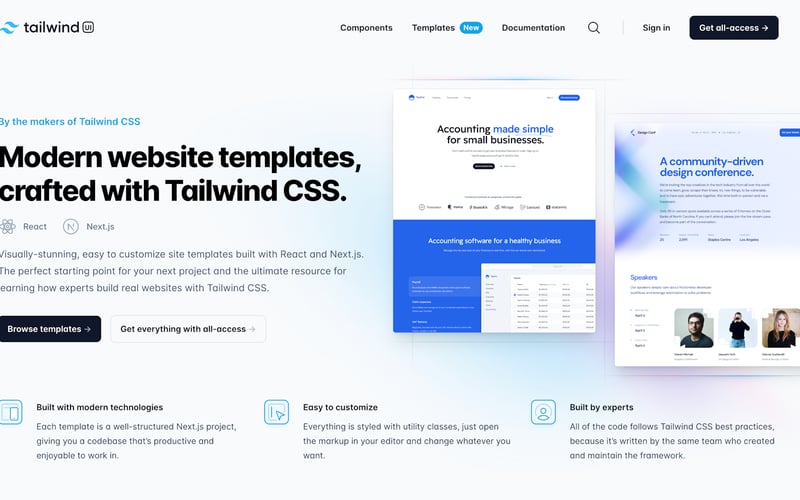 Tailwind CSS screenshot 1