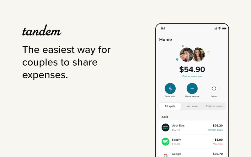 Tandem - Expense Sharing screenshot 1