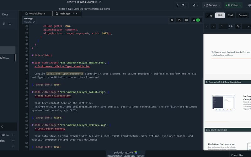 TeXlyre screenshot 1