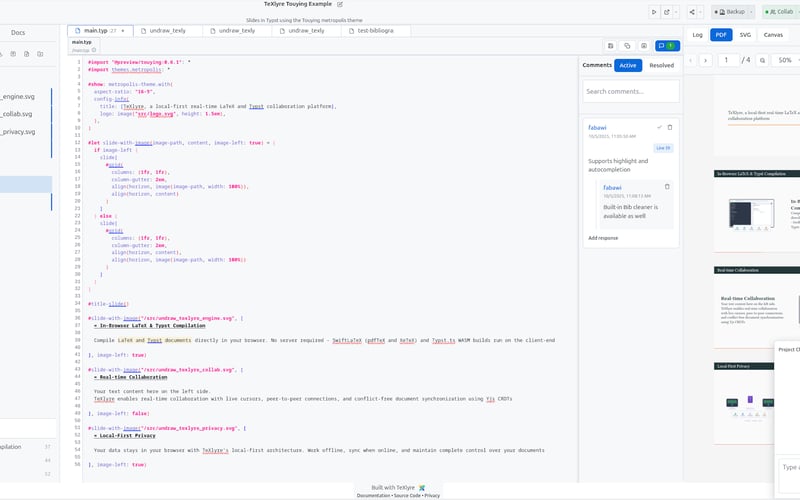 TeXlyre screenshot 2