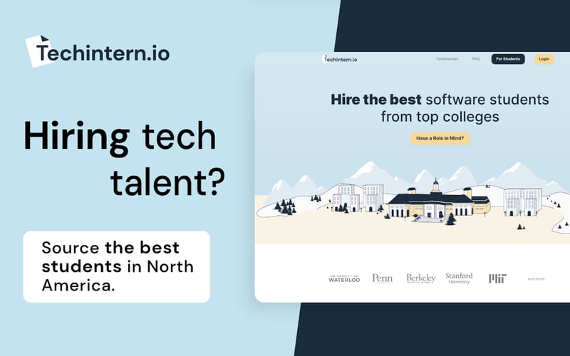 Techintern.io screenshot 1
