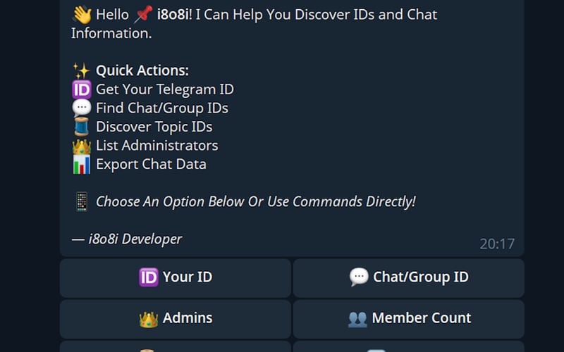 Telegram Identity Bot screenshot 2