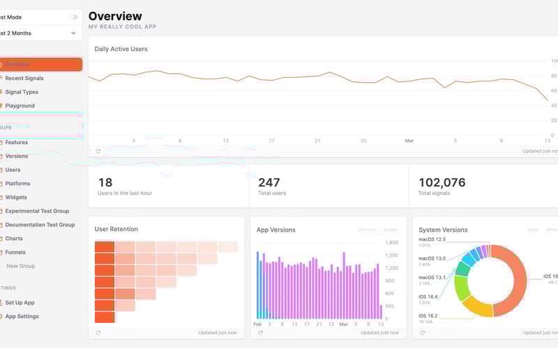 TelemetryDeck screenshot 1