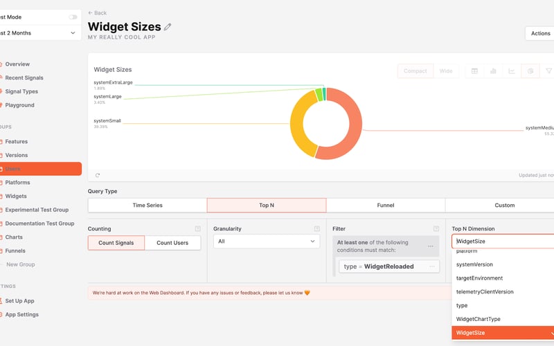 TelemetryDeck screenshot 2