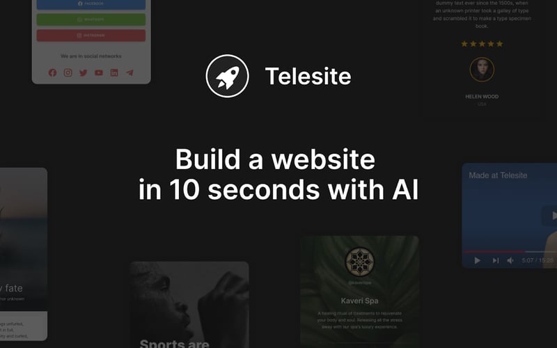 Telesite.io — AI Website Builder screenshot 1