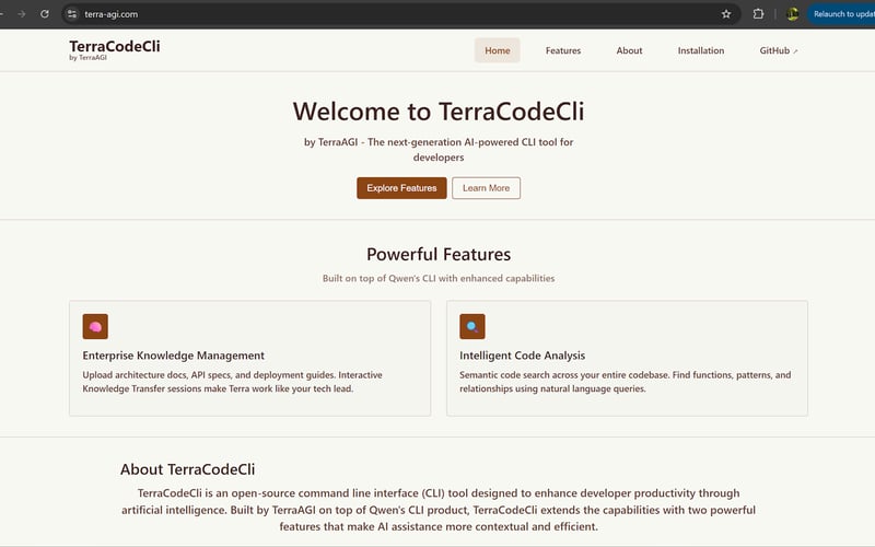 TerraCode CLI screenshot 1