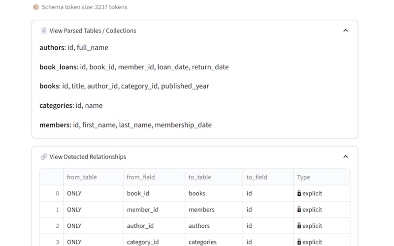 Text2Query screenshot 2