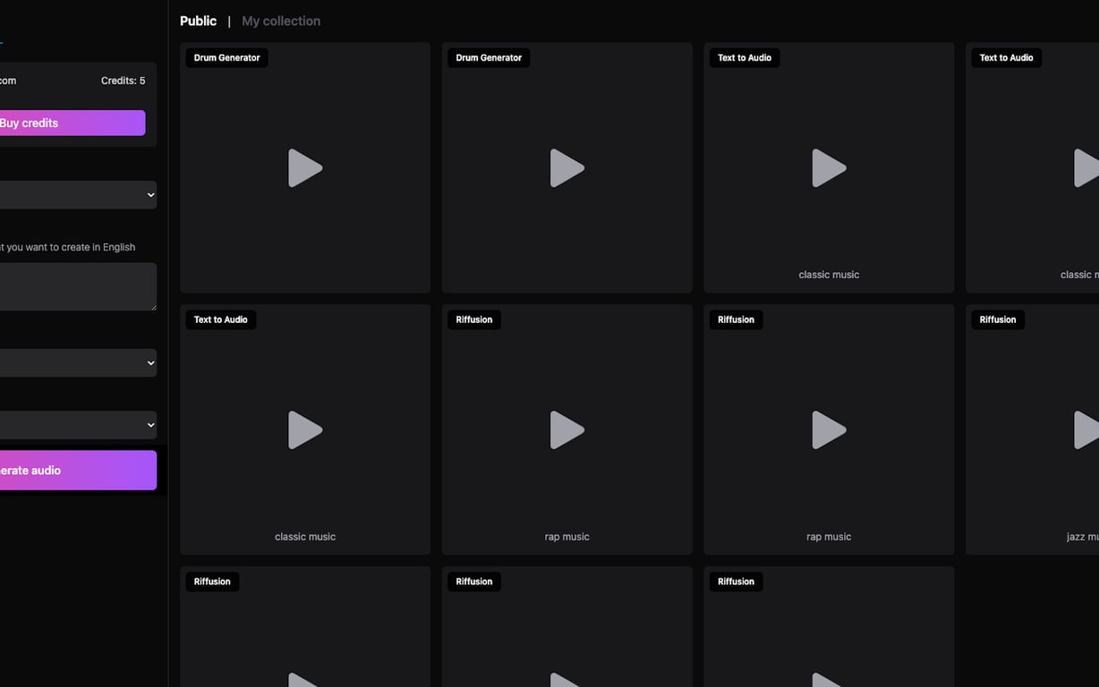 Text to Music preview