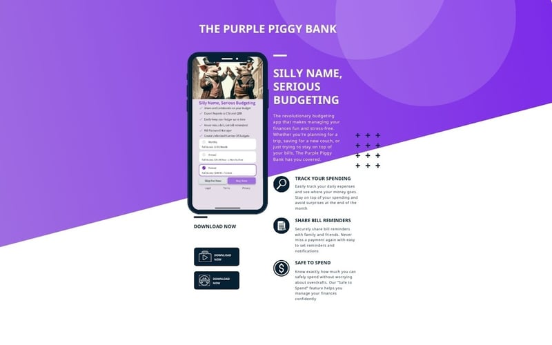 The Purple Piggy Bank App screenshot 2