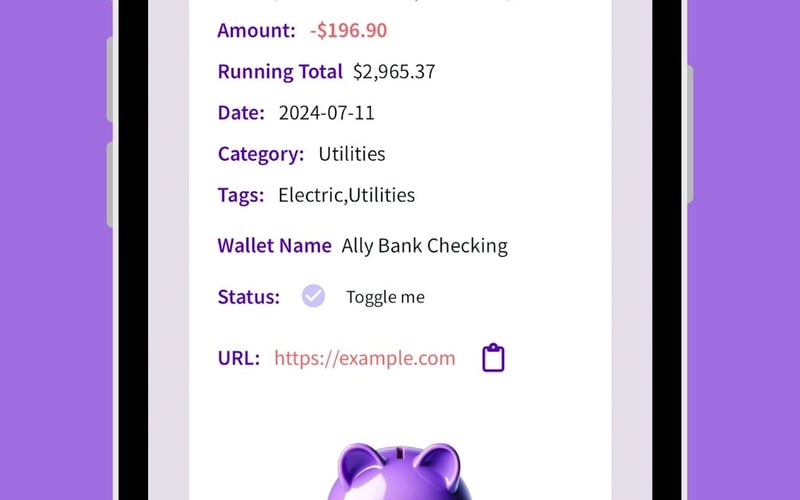 The Purple Piggy Bank App screenshot 3