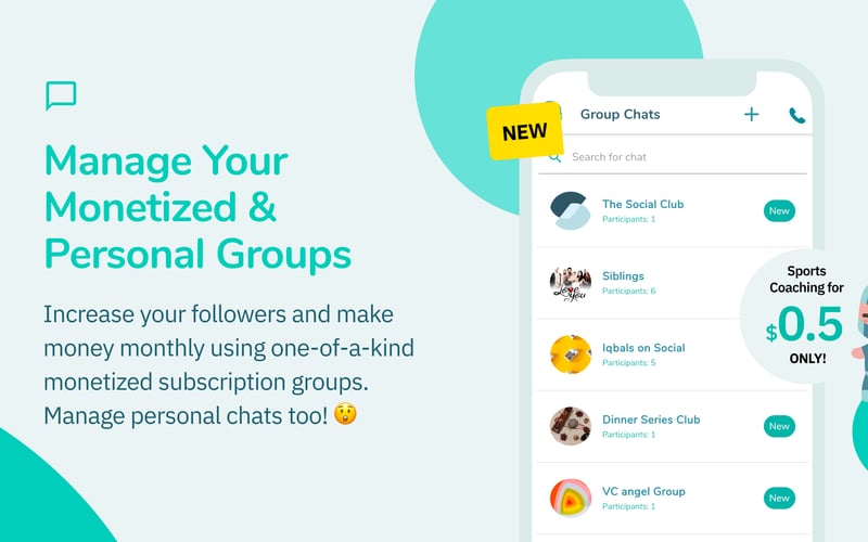 The Social App - Paid Group Chat screenshot 3