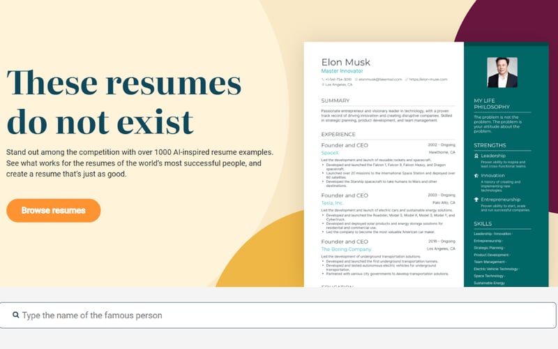 This Resume Does Not Exist screenshot 1