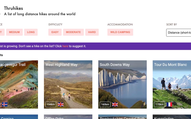 Thruhikes screenshot 2