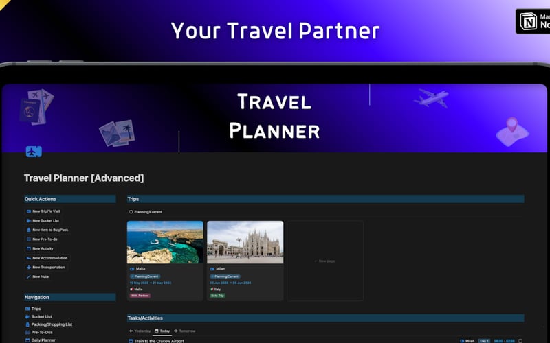 Travel Planner screenshot 1