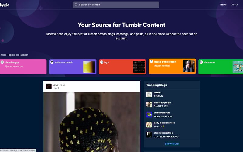 Tumlook screenshot 1