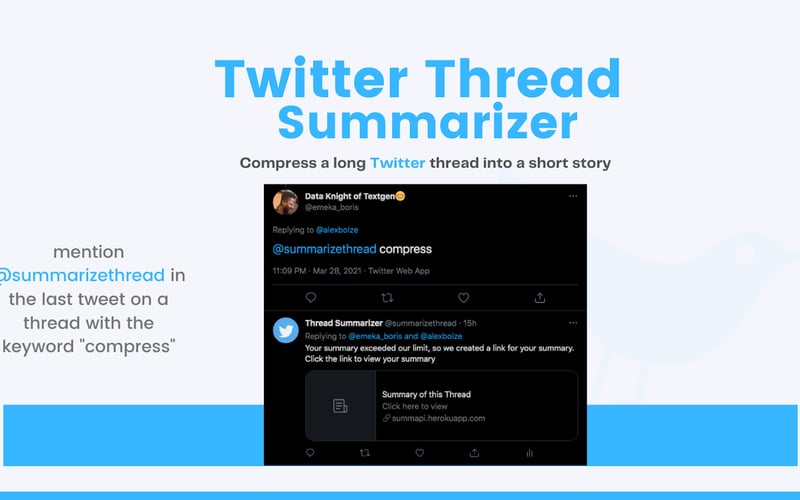 Twitter Thread Summarizer screenshot 1