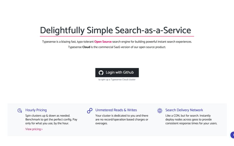 Typesense screenshot 2