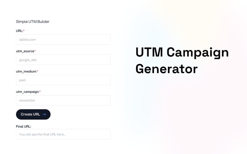 UTM Code Generator screenshot 1